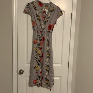 Floral Maxi Dress with Keyhole detail